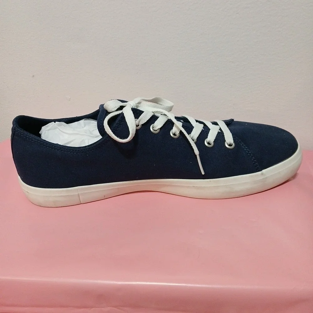 Men's Size 10 Timberland Union Wharf Oxford Canvas Sneakers Dark Blue